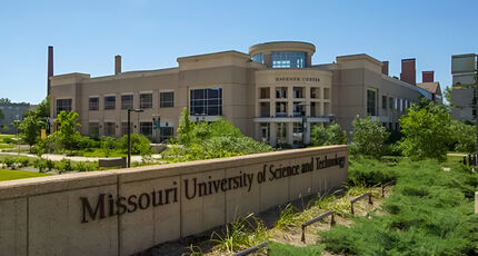 Missouri University of Science and Technology campus sign.