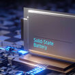 CGI image of solid-state lithium battery on a computer circuit board.
