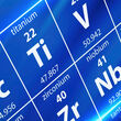 Periodic table showing scandium, titanium, niobium, and other critical minerals.