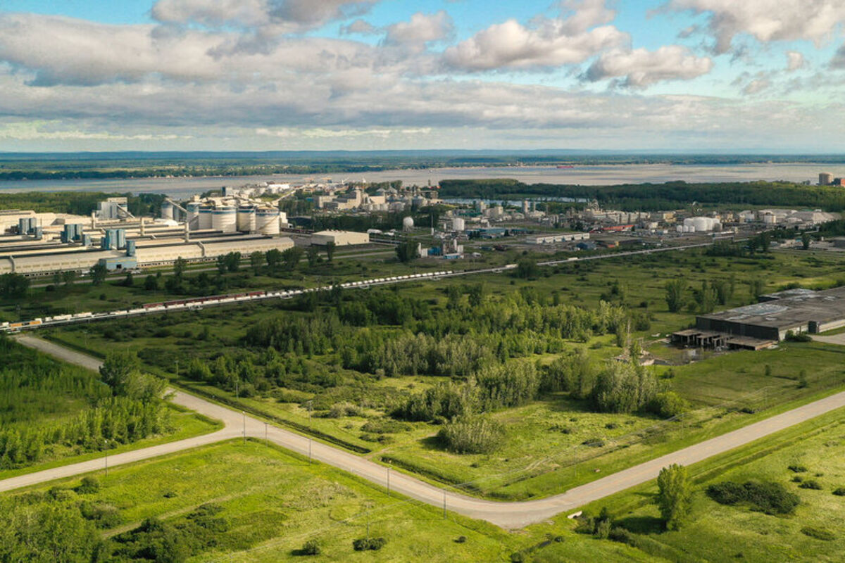 A partially developed lot at the Becancour industrial complex, Quebec.