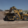 Cat autonomous self driving mining equipment haul trucks at Newmont gold Mine