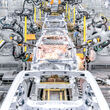 Vehicle frame manufacturing at Volvo’s Luqiao plant in China.