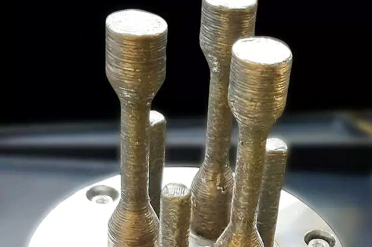 Four unique metal components printed on the ISS.