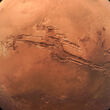 A high resolution picture of Mars, the Red Planet.