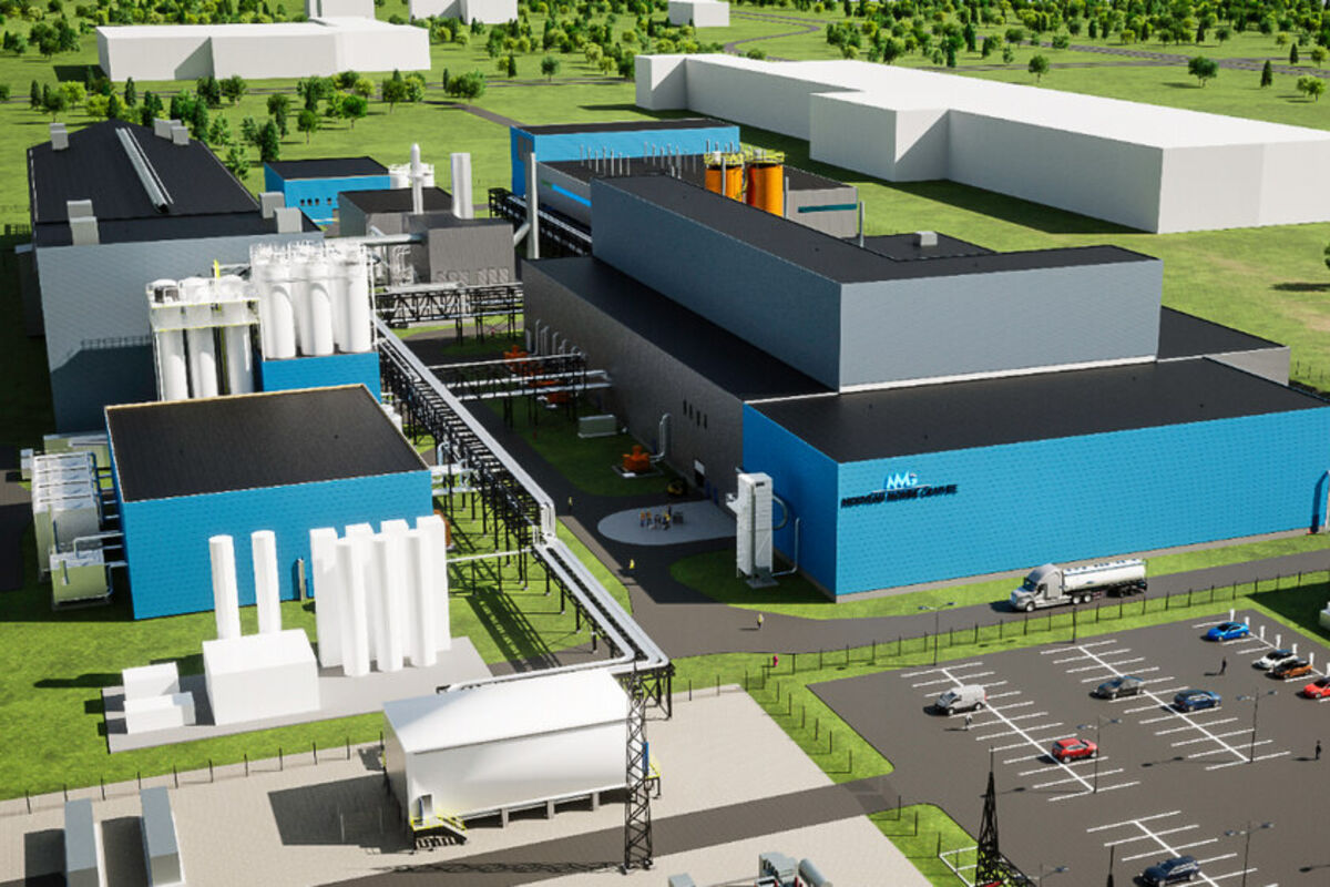 Rendering of Nouveau Monde’s advanced graphite materials plant in Quebec.