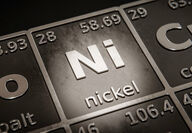 Elemental symbol for nickel, between copper and cobalt on the periodic table.