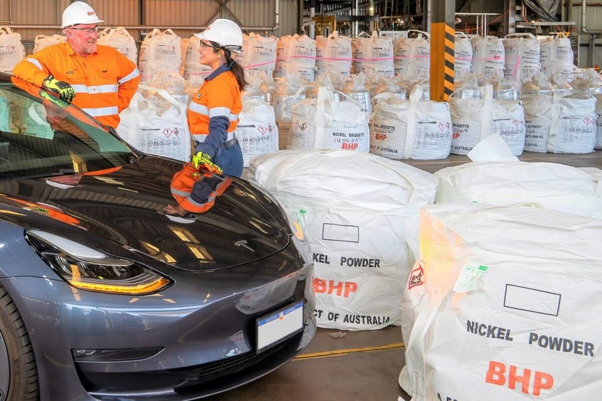 BHP Tesla Elon Musk Australia supply lithium ion battery grade nickel sulfate