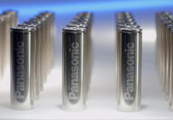 Rows of unblemished Panasonic double AA batteries.