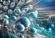 Rendering of nanotubes and bubbles.