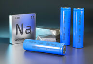 Sodium-ion batteries next to the periodic symbol for sodium.