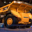 Komatsu's cabless haul truck, the FrontRunner AHS on display.