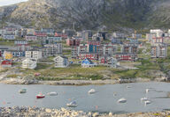 The shores of Qinngorput, a district part of the capital of Greenland, Nuuk.