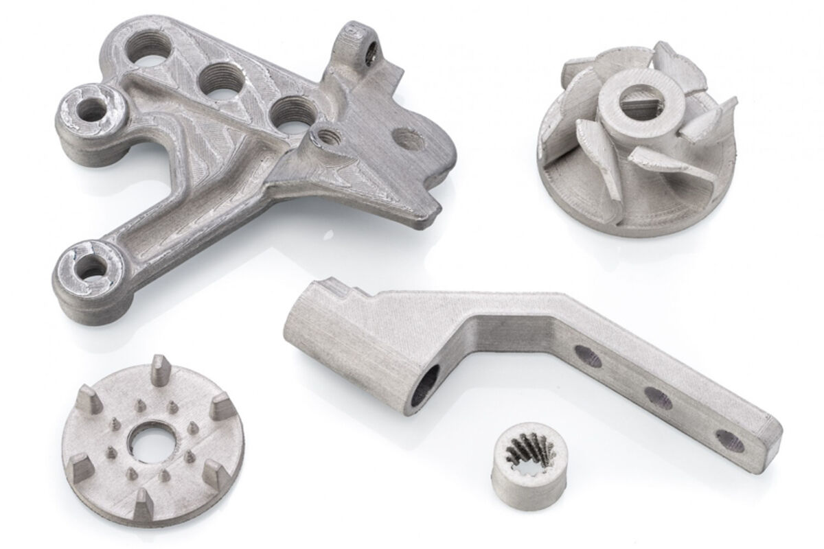 Metal 3D printed parts made from the Metal Expansion Kit by Ultimaker.
