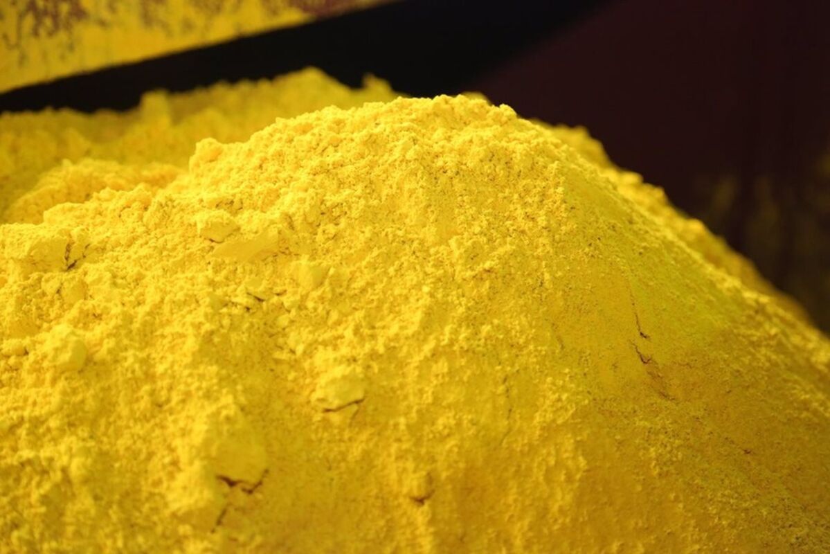 A heap of “yellowcake,” a processing step in making nuclear fuel.