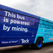 Electric battery zero emissions busses at Teck Resources mine in BC