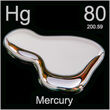 The periodic table element of mercury graphic.