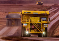 Autonomous self driving mining truck equipment at Australian mines