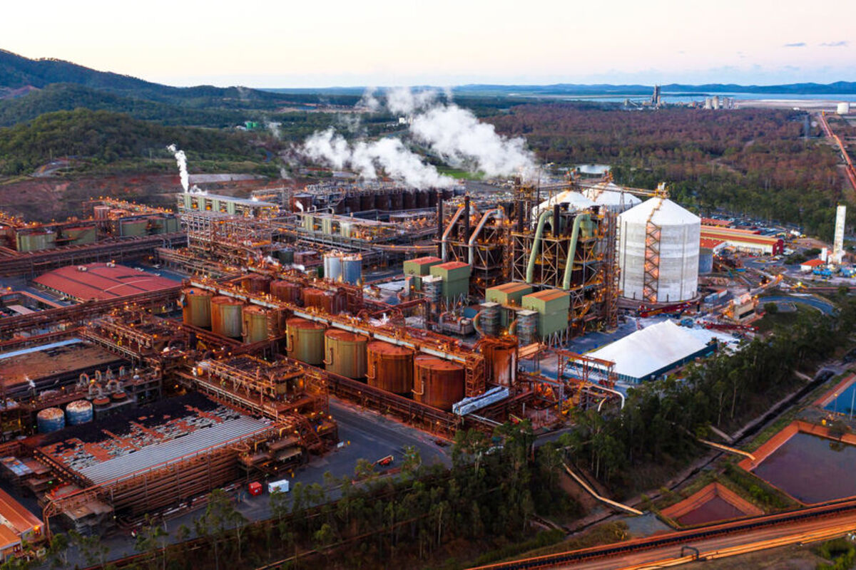 Rio Tinto’s Yarwun alumina refinery in Queensland, Australia.