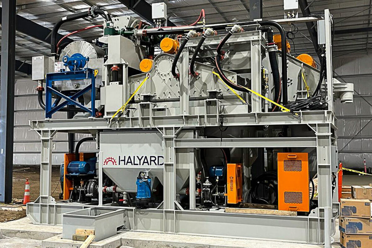 A rare earths separation machine set up at a facility in Saskatchewan, Canada.