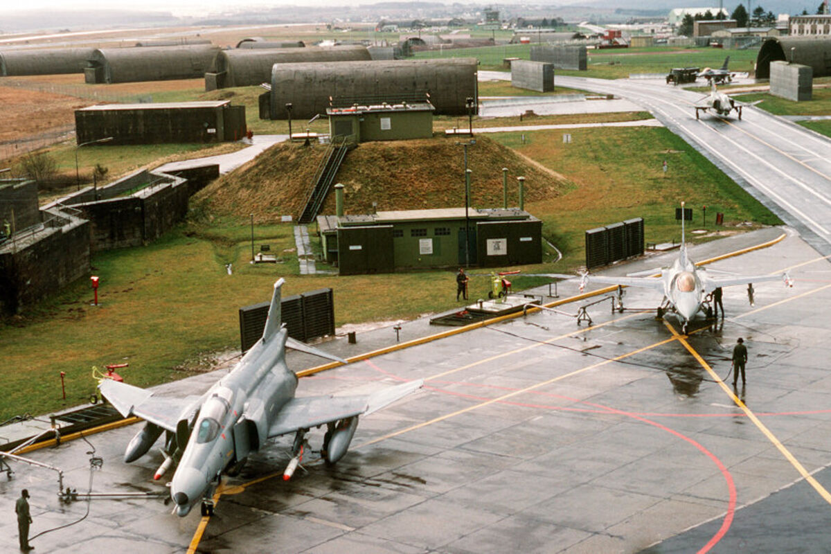The U.S. Air Force Base in Spangdahlem, Germany, in the 1990s.