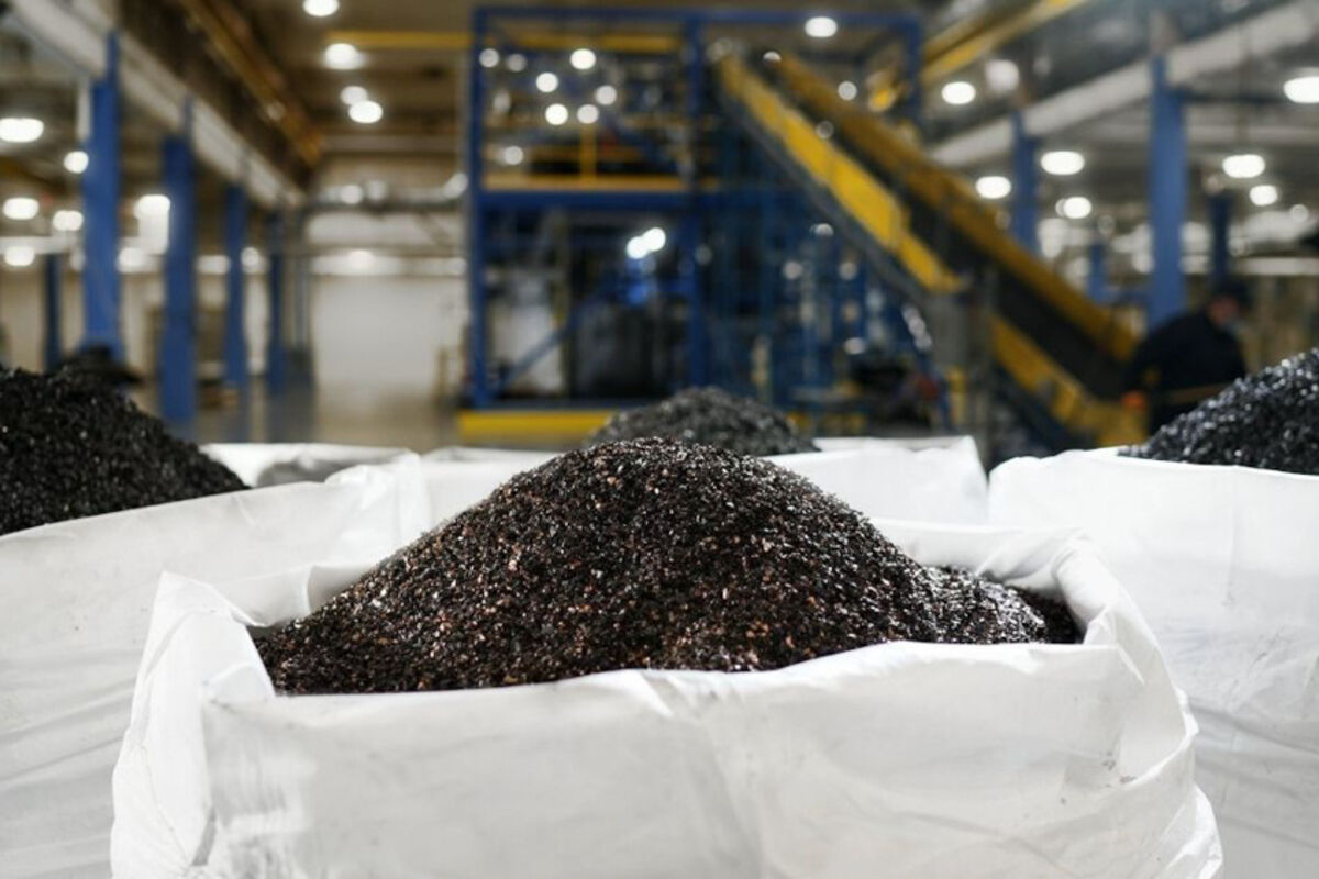 Bags of black mass that will be sent to a Li-Cycle hub facility for processing.