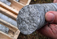 High grade core from Graphite Creek Stax deposit near Nome Alaska
