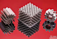 Metal 3D printed parts made from high entropy alloy.