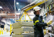Inside of Rio Tinto's Saguenay aluminum facility in Quebec.