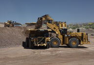 Cat autonomous self driving mining equipment haul trucks at Newmont gold Mine