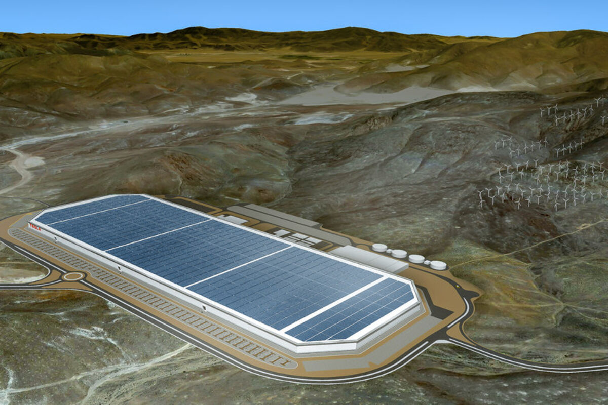 Tesla Giga Nevada lithium-ion battery electric vehicle EV manufacturing plant