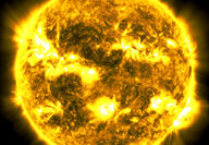 A high-resolution photo of the Sun.