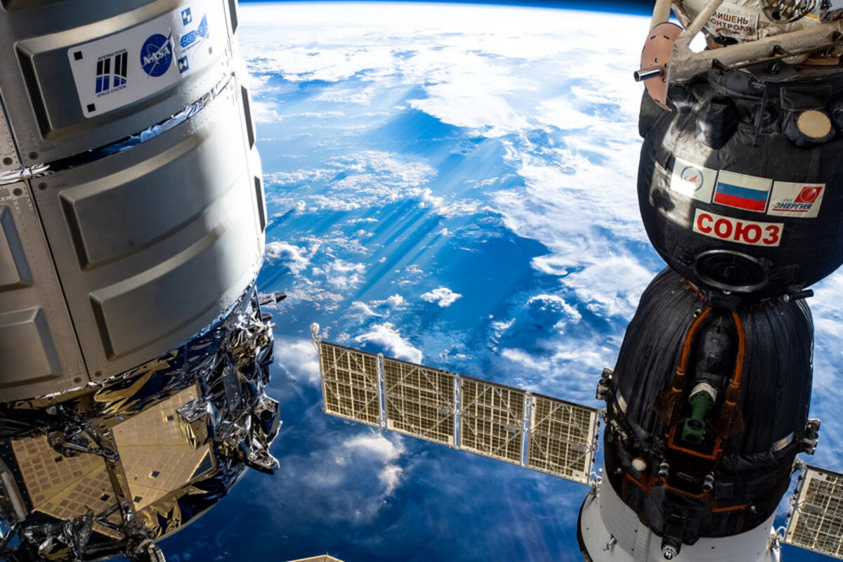 Northrop Grumman space freighter Soyuz MS-12 crew ship graphene em shields