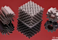 Various metal 3D printed objects using UMass high-entropy alloy.