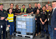 Graphene Manufacturing Group staff pose for successful 1,000-liter production.