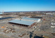 Aerial of the Rochester Hub being constructed in New York.