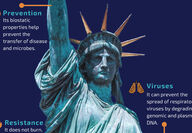 Statue of Liberty antimicrobial copper Covid 19 antivirus hospitals