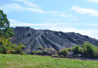 A huge hill made up of coal refuse near Indiana, Pennsylvania.