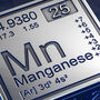 Manganese, 25th element on the periodic table, is used in alloys and batteries.