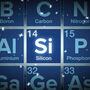 Silicon, the atomic number 14, is found below carbon on the periodic table.