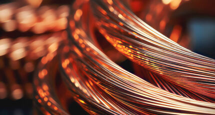 Closeup picture of high-quality pure copper cables.